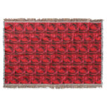 Bright Red Rose Flower Beautiful Floral Throw Blanket