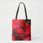Bright Red Rose Flower Beautiful Floral Tote Bag