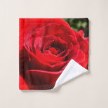 Bright Red Rose Flower Beautiful Floral Wash Cloth