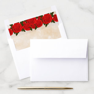 Bright Red Roses Envelope Liner