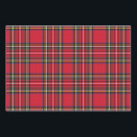 Bright Red Scottish Christmas Plaid Tartan Wrapping Paper Sheets<br><div class="desc">Bright Red Scottish Christmas Plaid Tartan</div>