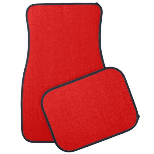Bright Red solid color simple plain classic Car Floor Mat
