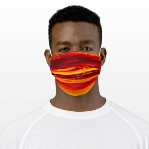 Bright Red Sunset Adult Cloth Face Mask