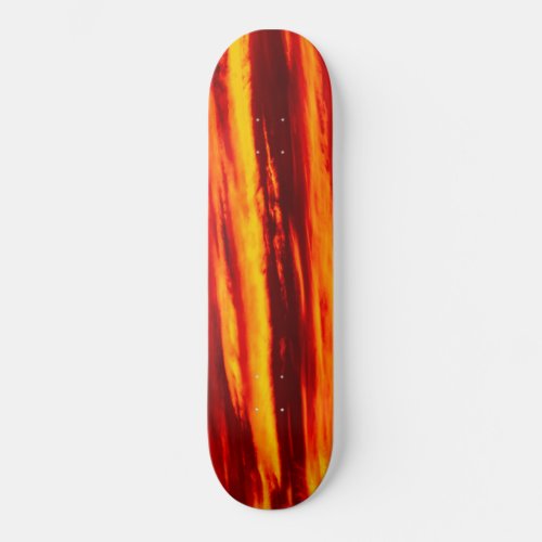 Bright Red Sunset Skateboard