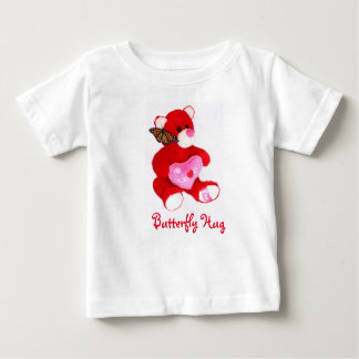 Bright red teddy bear, butterfly and LOVE T-shirt! Baby T-Shirt