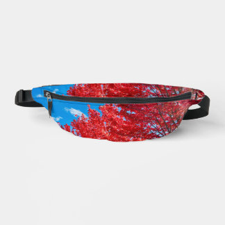 Bright Red Tree Leaves In Autumn Fanny Pack