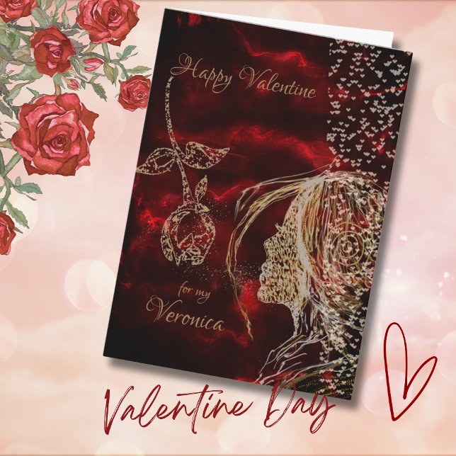 Bright Red  Valentine Holiday Card ( Bright Red Valentine Holiday Card )