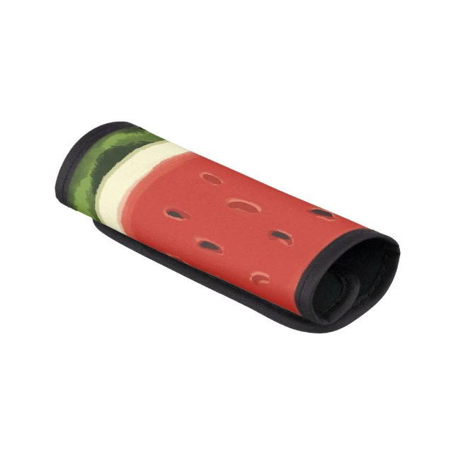 Bright Red Watercolor Watermelon Luggage Wrap (Angled)
