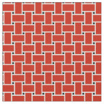 Bright red weave basket pattern design fabric