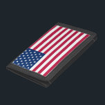 Bright Red White Blue American Flag Trifold Wallet<br><div class="desc">Bright American flag trifold wallet. Visit my shop for the entire wallet design collection.</div>