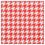 Bright Red, White Houndstooth Pattern #2M Fabric