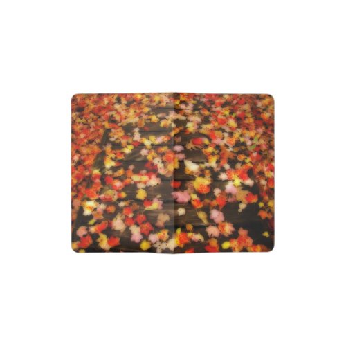 Bright Red Yellow Autumn Maple Leaves Pocket Moleskine Notebook