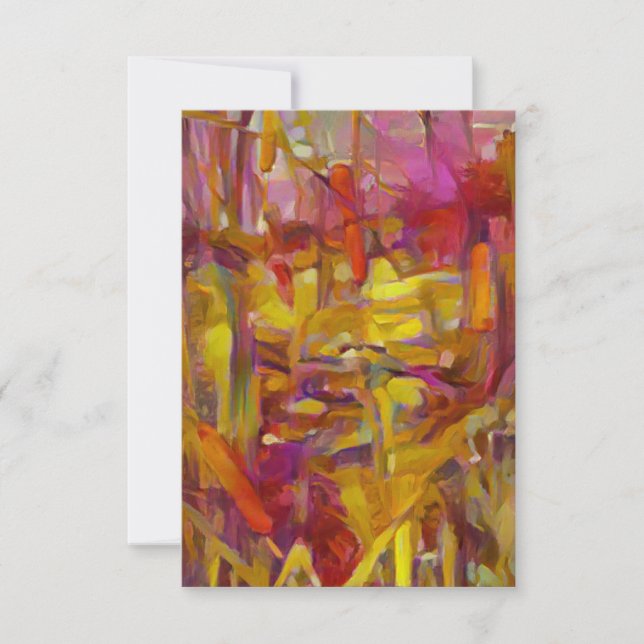 Bright reeds in nature  thank you card (Front)