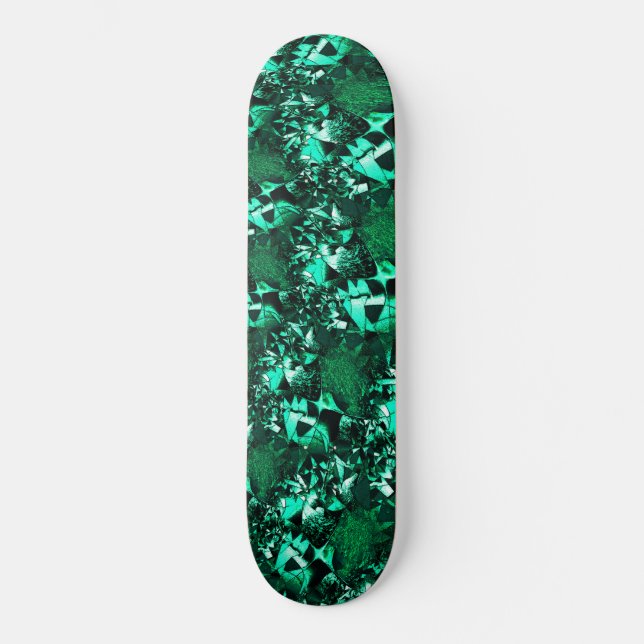Bright, relief-like green tones skateboard (Front)