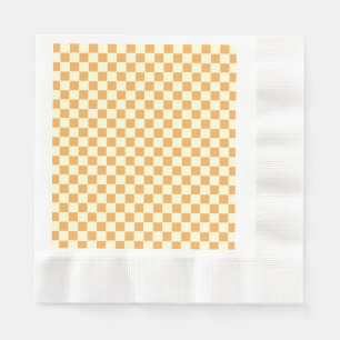 Bright Retro Checkerboard Design Napkins