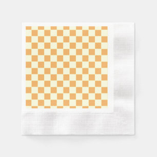 Bright Retro Checkerboard Design Napkins