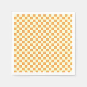 Bright Retro Checkerboard Design Napkins