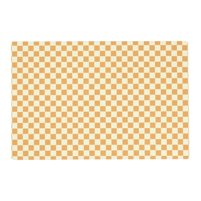 Bright Retro Checkerboard Design Placemat (Front)