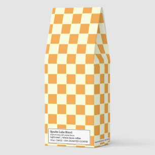 Bright Retro Checkerboard Design Roasted Coffee