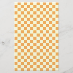 Bright Retro Checkerboard Design Stationery
