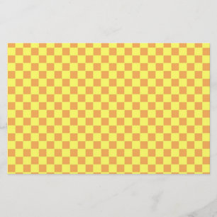 Bright Retro Checkerboard Design Stationery
