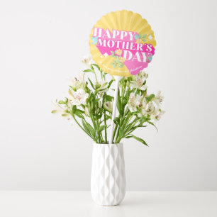 Bright Retro Groovy Happy Mother's Day Balloon