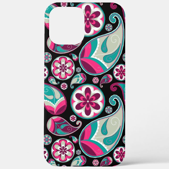 Bright Retro Paisley Case-Mate iPhone Case (Back)