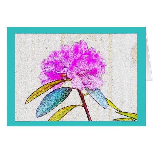 Bright Rhododendron in electric colors! Cards (Front Horizontal)