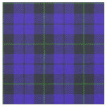 Bright royal blue cobalt palid green/black stripe fabric