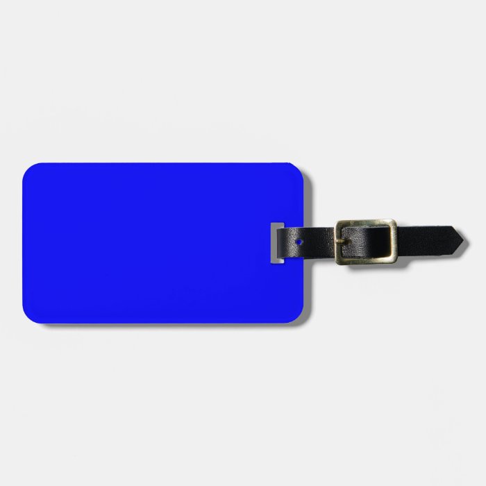 Bright Royal Blue Solid Trend Color Background Luggage Tag | Zazzle