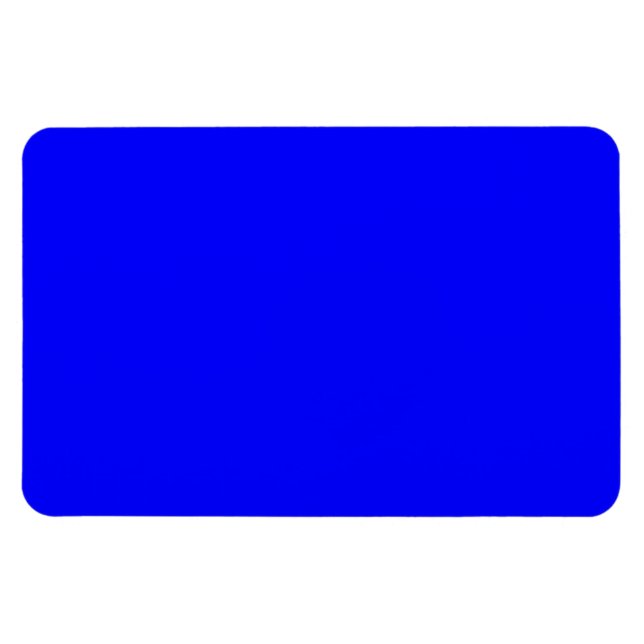 Bright Royal Blue Solid Trend Color Background Magnet (Horizontal)