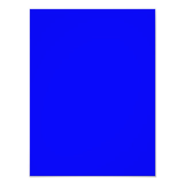 Bright Royal Blue Solid Trend Color Background Photo Print (Front)