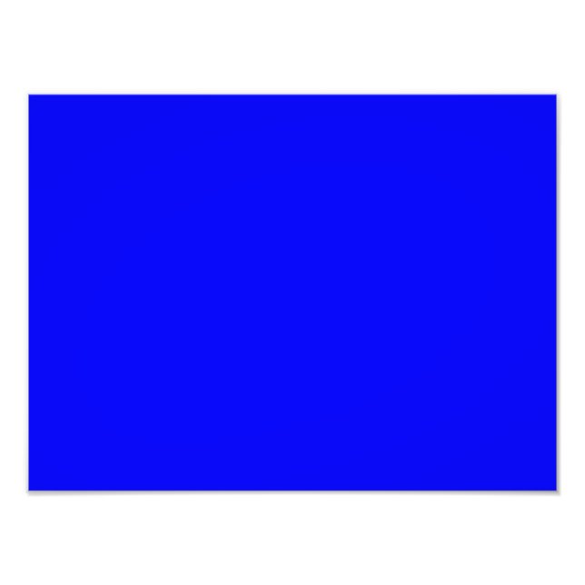 Bright Royal Blue Solid Trend Color Background Photo Print (Front)
