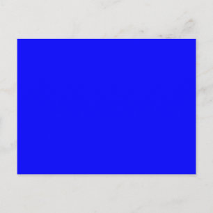 Bright Royal Blue Solid Trend Color Background Postcard