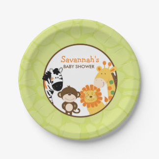 Bright Safari Paper Plate 7 Inch Paper Plate