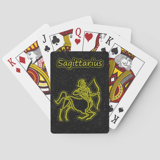 Bright Sagittarius Poker Cards (Back)