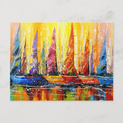 Bright sails postcard