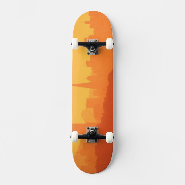 Bright San Francisco sunset. Skateboard Deck (Front)