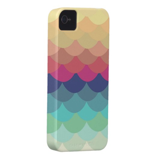 Bright Scallop Summer Pattern iPhone 4/4S Case (Back/Right)