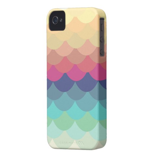 Bright Scallop Summer Pattern iPhone 4/4S Case (Back Left)
