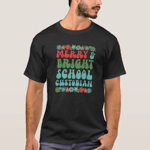 Bright School Custodian Christmas School Janitor X T-Shirt