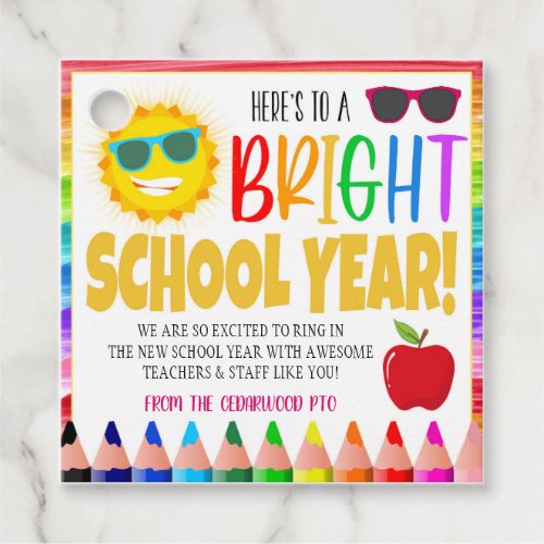 Bright School Year Gift Tag