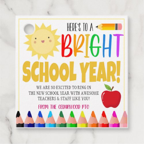 Bright School Year Gift Tag