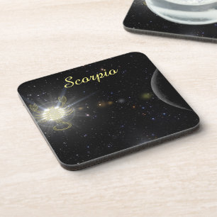 Bright Scorpio Beverage Coaster