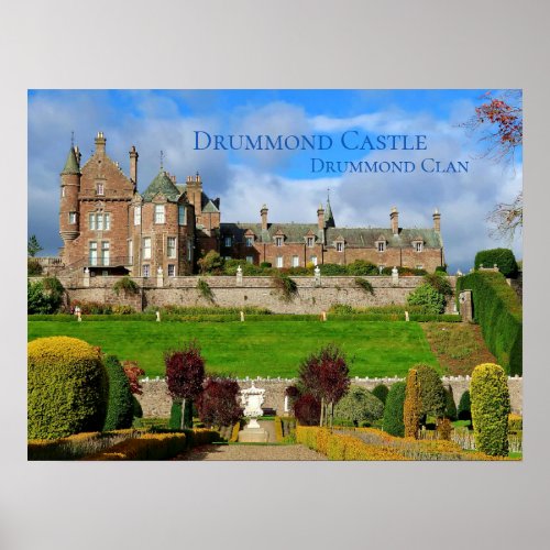 Bright Scottish Drummond Clans Castle  Poster