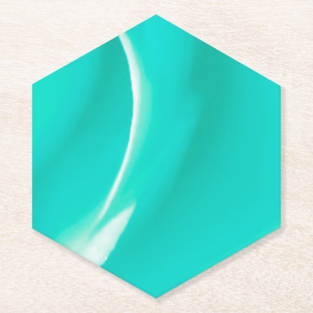 Bright Sea Green Paper Coaster (Front)