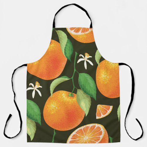 Bright seamless orange pattern design apron