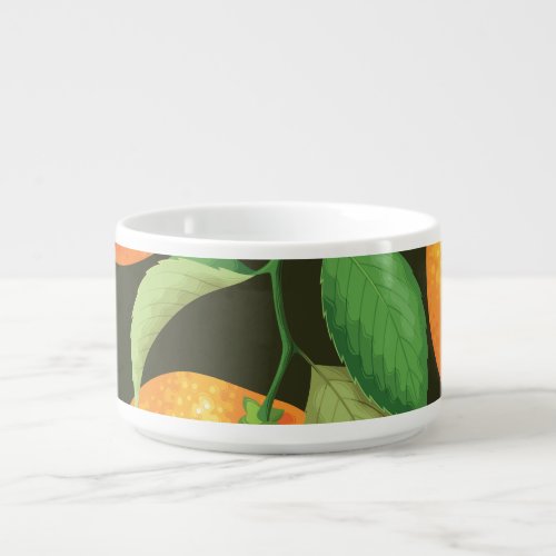 Bright seamless orange pattern design bowl