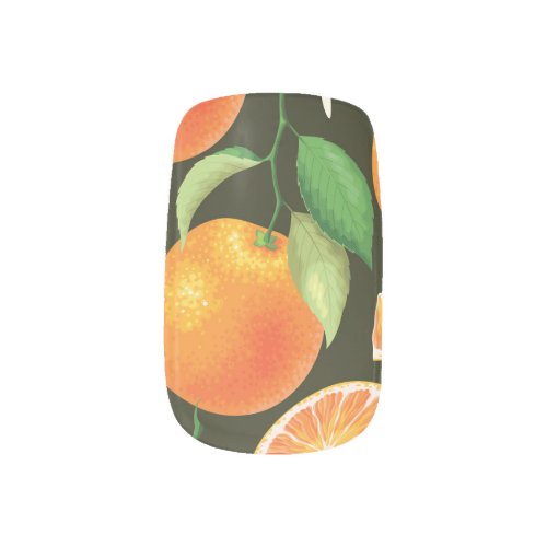 Bright seamless orange pattern design minx nail art