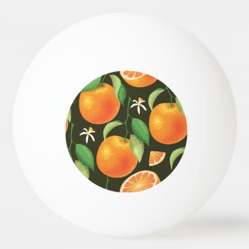 Bright seamless orange pattern design ping pong ball